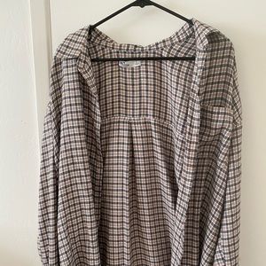 Oversized plaid flannel